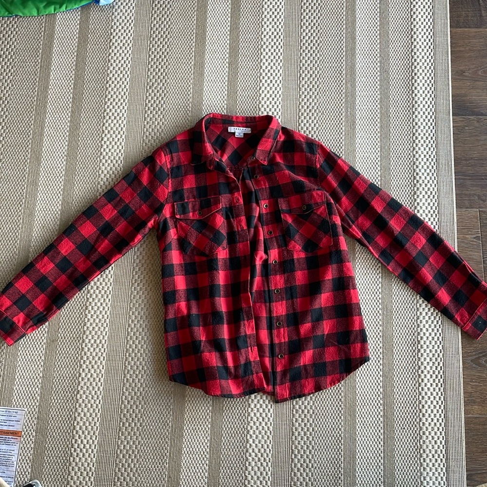 Black and white checkered flannel